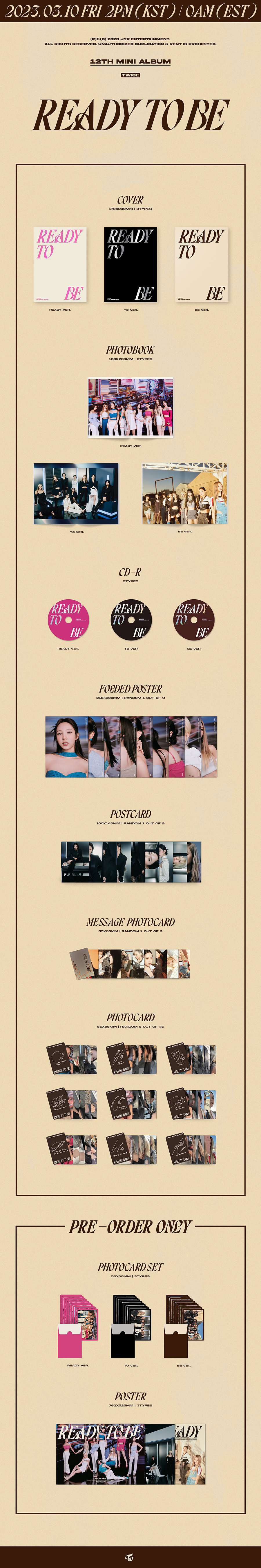 jp.ktown4u.com : TWICE - ミニアルバム 12集 [READY TO BE] (BE Ver.)